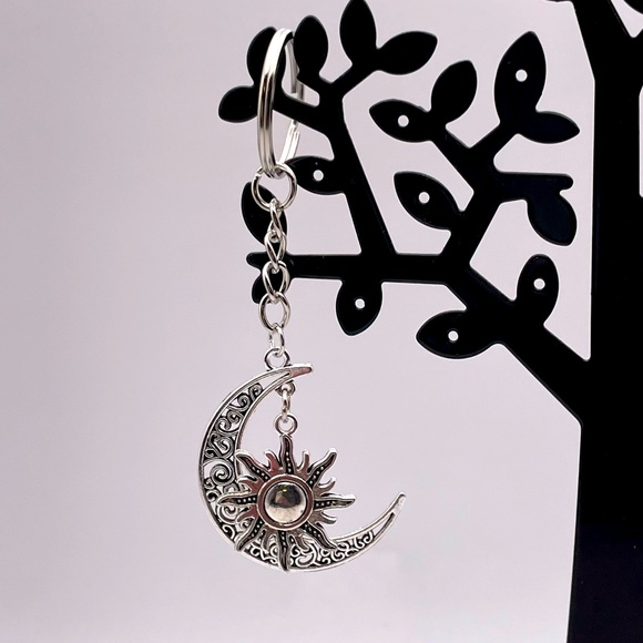 SILVER MOON | Dangly Sun & Moon | Bag Charm | Keychain (Brand New!) 💘 - Picture 1 of 10